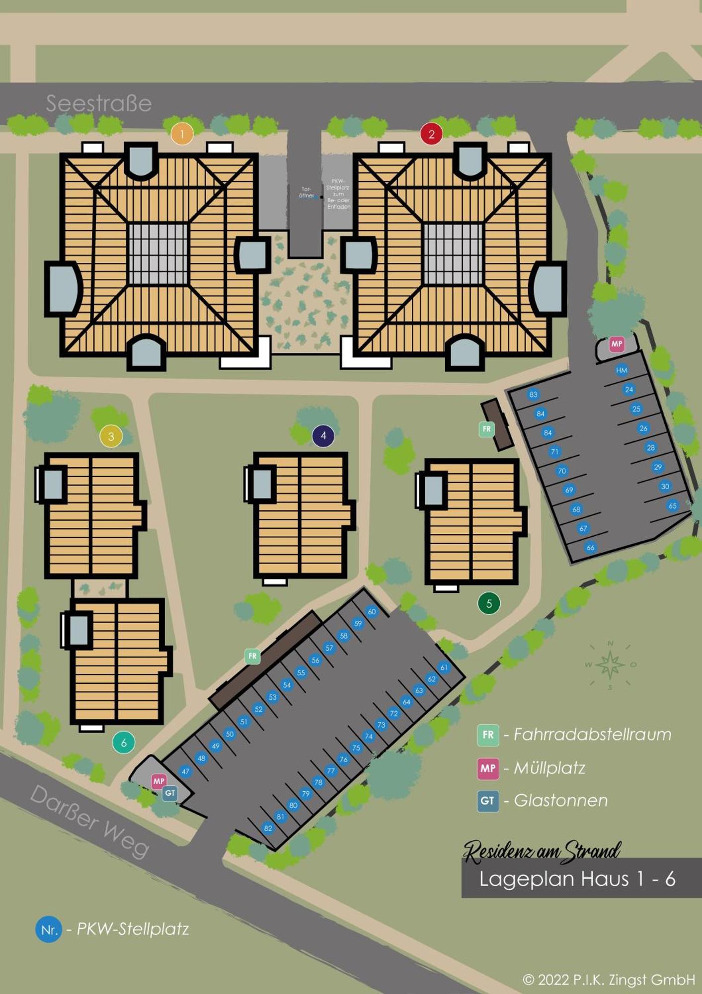 Residenz Am Strand Wohnung 1-21 Цингст Екстер'єр фото